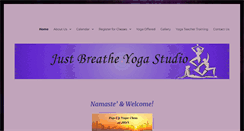 Desktop Screenshot of justbreatheyogastudio.com