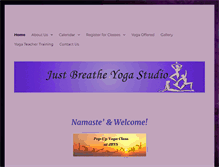 Tablet Screenshot of justbreatheyogastudio.com